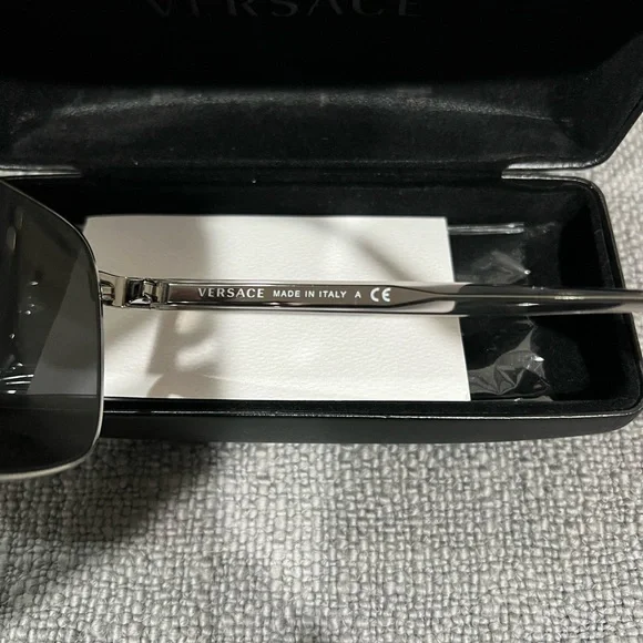 Versace Metallic Silver Sunglasses - Picture 2 of 6